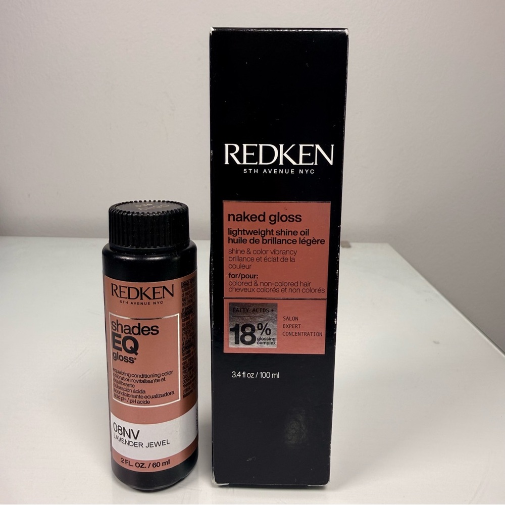 Redken Naked Gloss & Shades EQ  Set Hair Shine Oil Lavender Color Conditioner